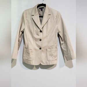 Landsend Khaki Women’s Size 8 Blazer with two Pockets